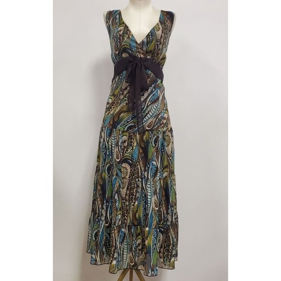 Connected Dresses & Skirts - Connected Apparel Womens Y2K Forest Fairy Babydoll Midi Dress Size 16 Brown
